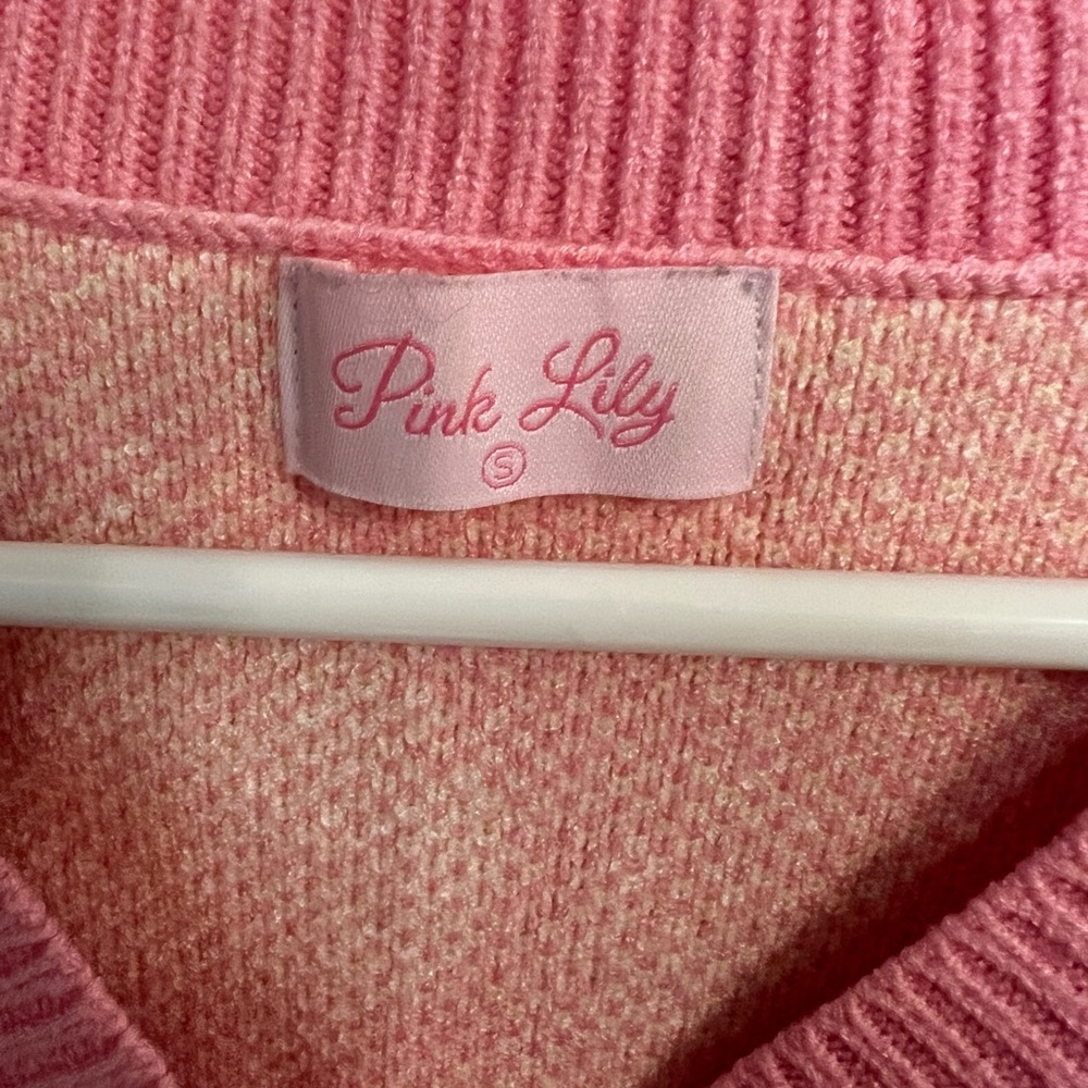 Pink Lily Daisy Cardigan - Picture 2 of 2